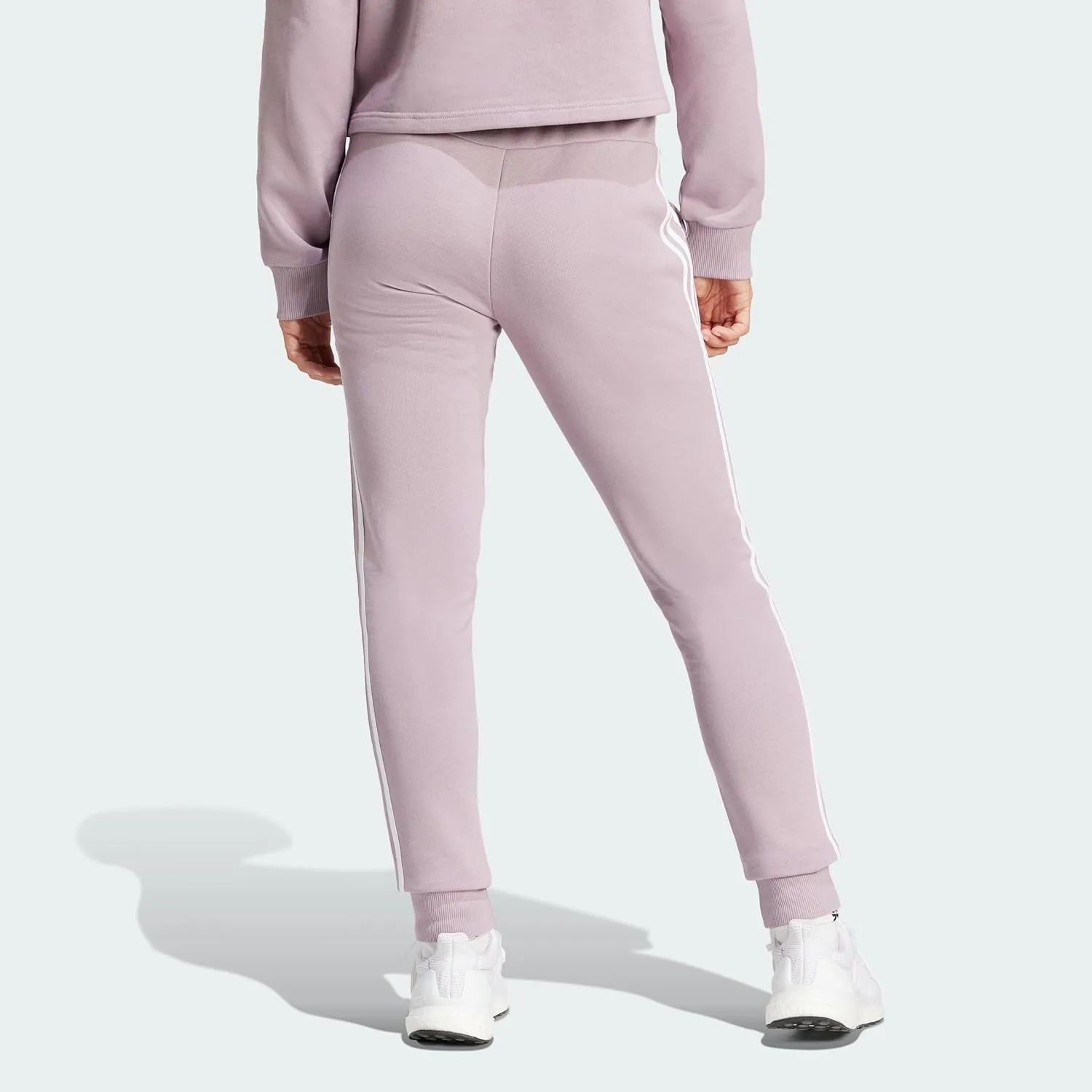 adidas Women's Plus Size Essentials 3-Stripes French Terry Cuffed Pants