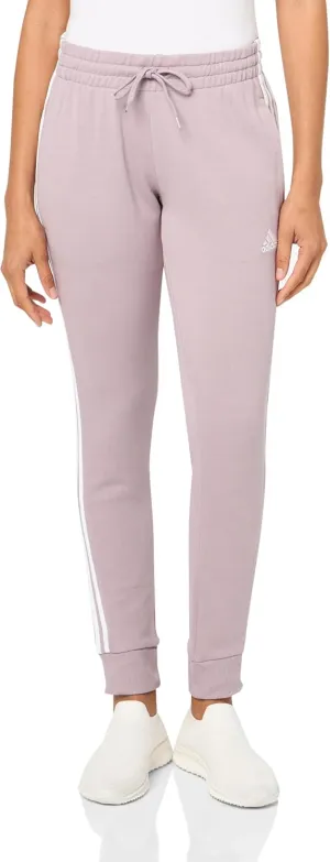 adidas Women's Plus Size Essentials 3-Stripes French Terry Cuffed Pants