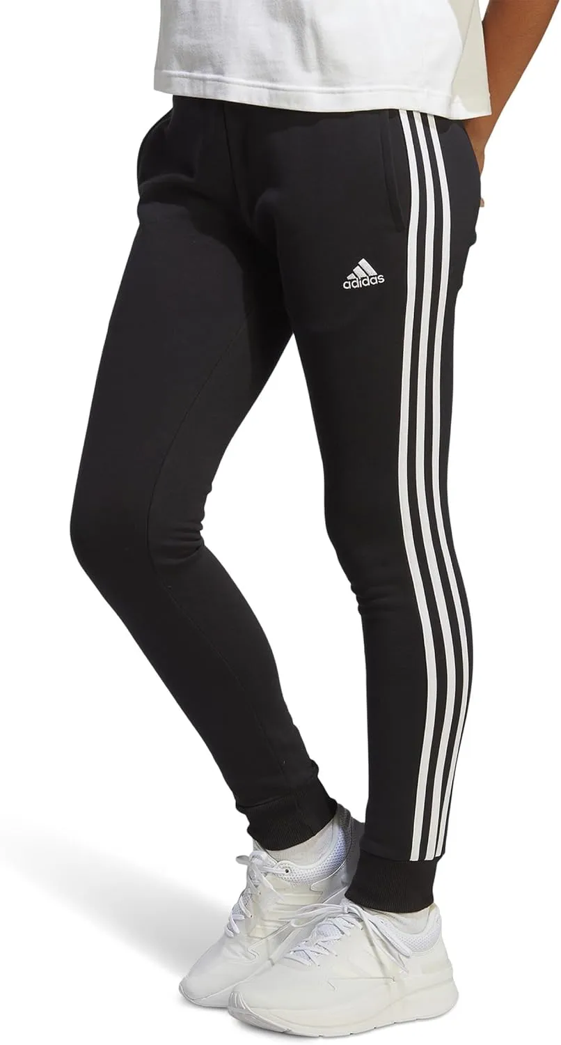 adidas Women's Plus Size Essentials 3-Stripes French Terry Cuffed Pants