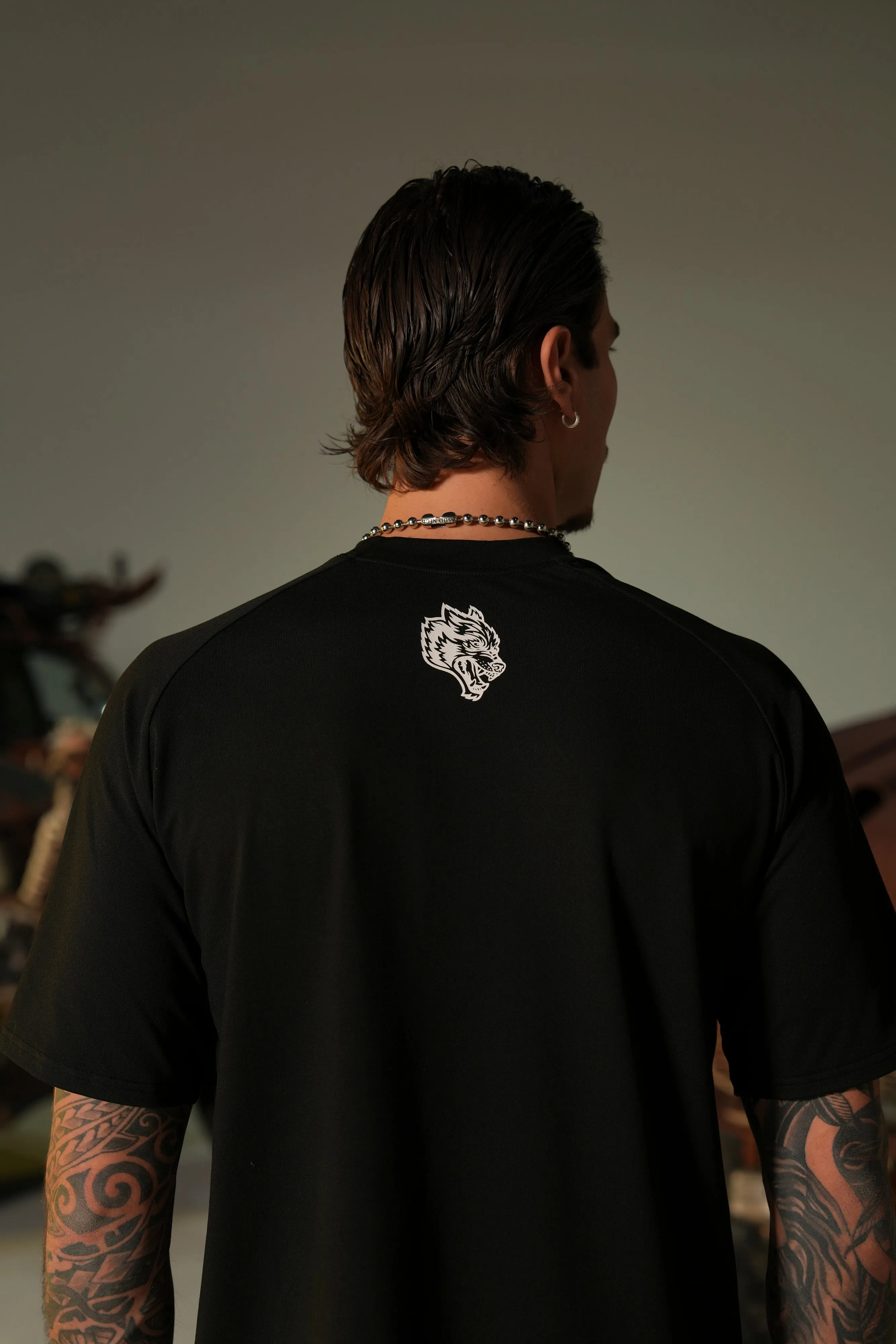 Always SSDD NFGU "Dry Wolf" S/S Raglan Tee in Black