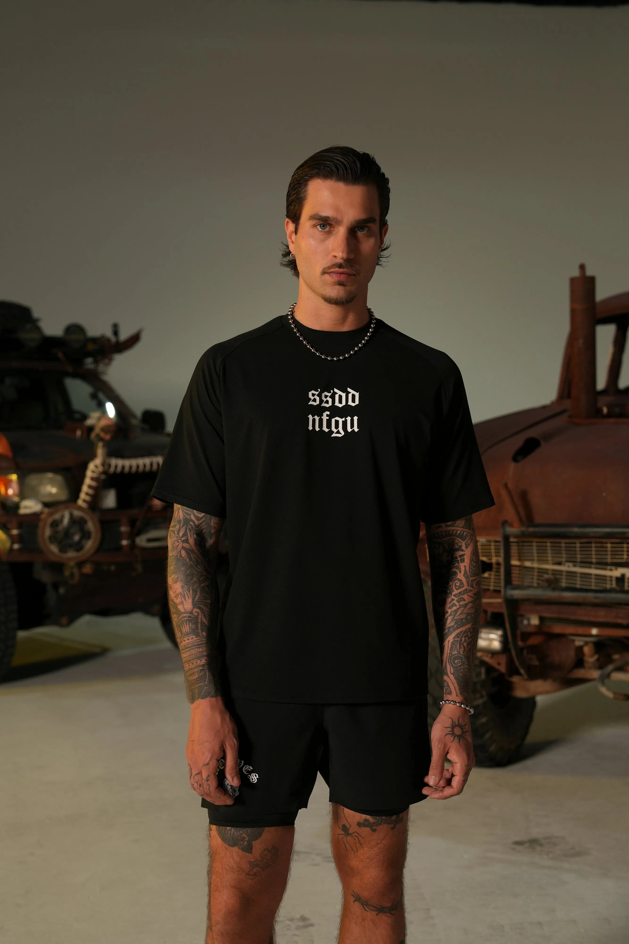 Always SSDD NFGU "Dry Wolf" S/S Raglan Tee in Black