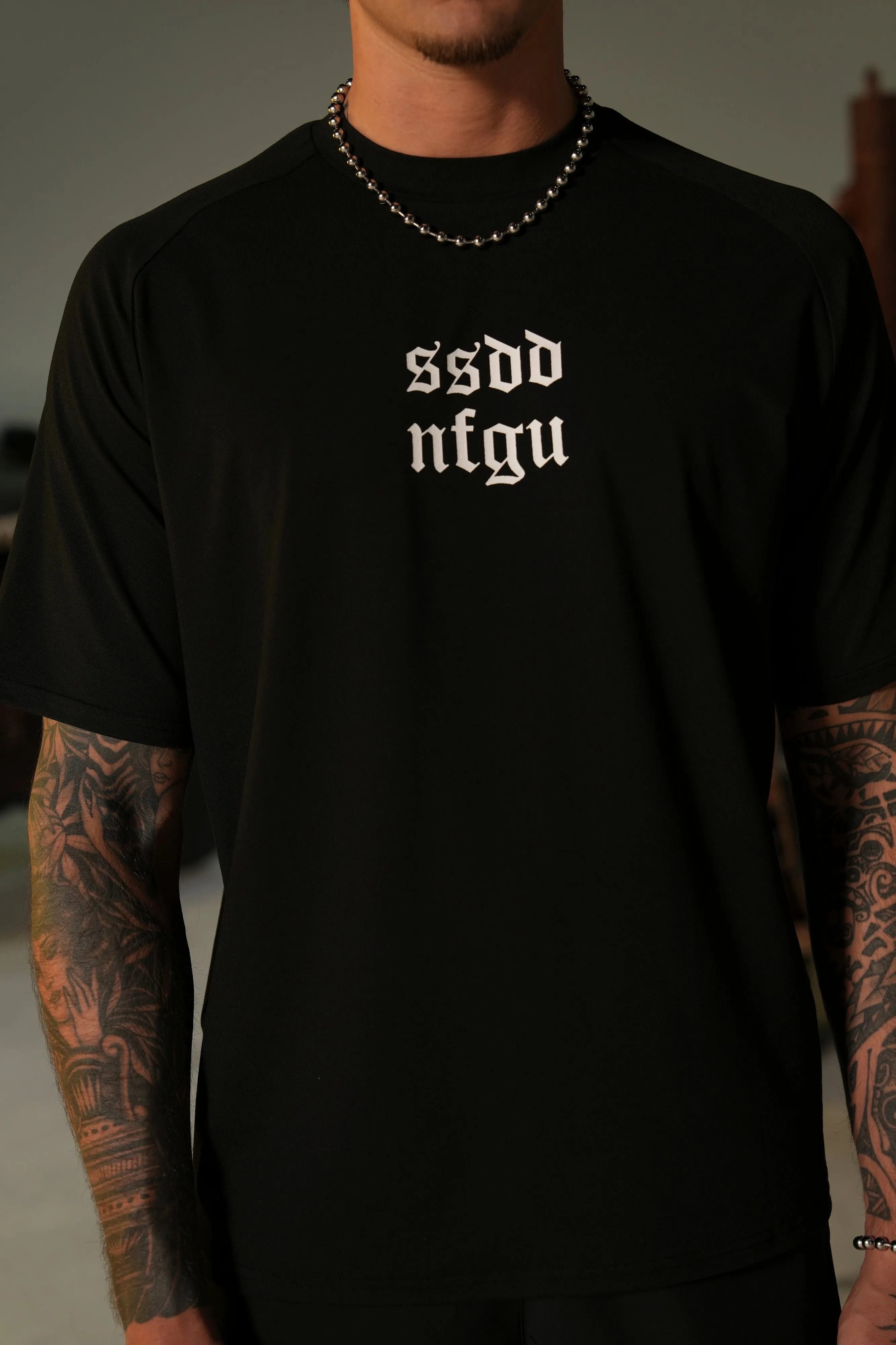 Always SSDD NFGU "Dry Wolf" S/S Raglan Tee in Black
