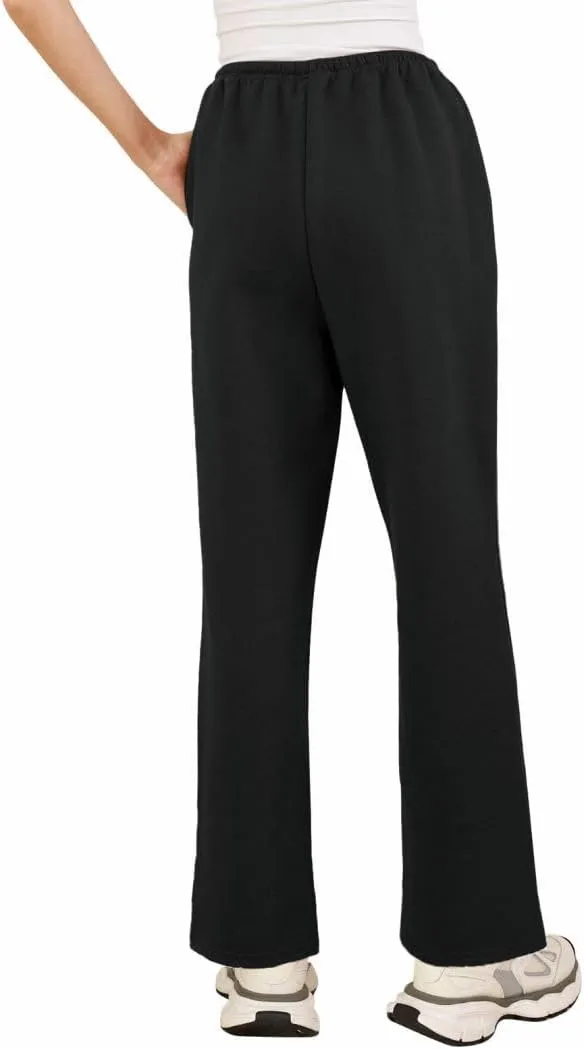 Amazhiyu Women's Fleece High Waist Wide Leg Sweatpants Drawstring Winter Pants