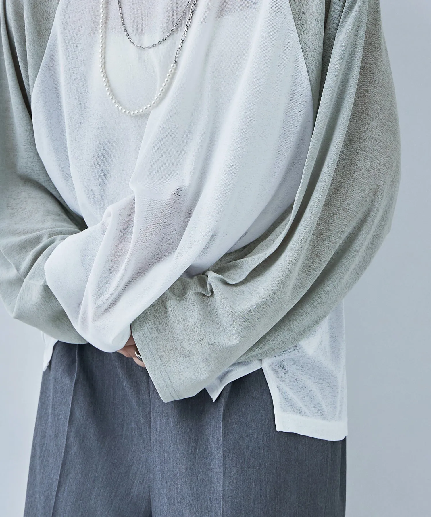 Bicolor raglan long cut and sew