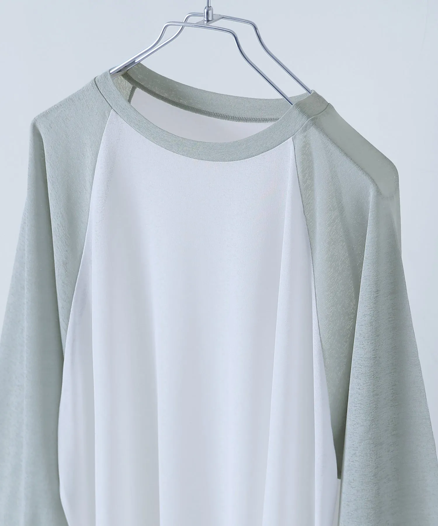 Bicolor raglan long cut and sew