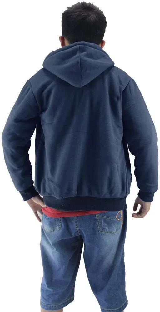 Boys Hoodies Full Zip Up Sherpa Lined Fleece Lined Athletic Youth Kids Sweatshirts,Size 8-16