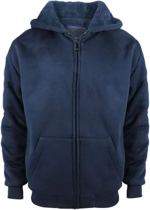 Boys Hoodies Full Zip Up Sherpa Lined Fleece Lined Athletic Youth Kids Sweatshirts,Size 8-16