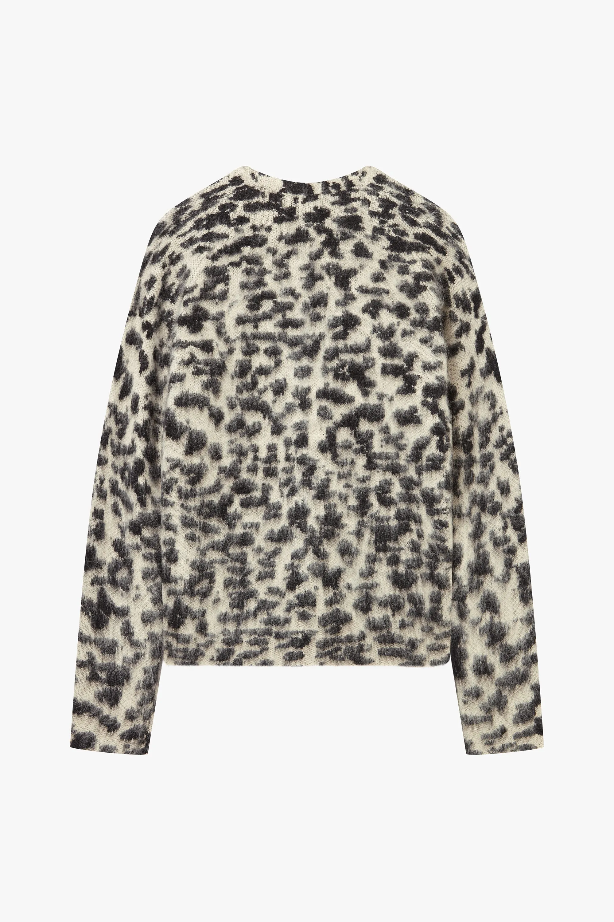 Brush Knit Leopard Cardigan