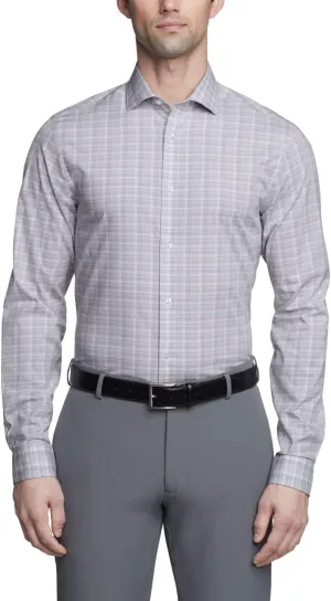 Calvin Klein Men's Dress Shirt Non Iron Stretch Slim Fit Check