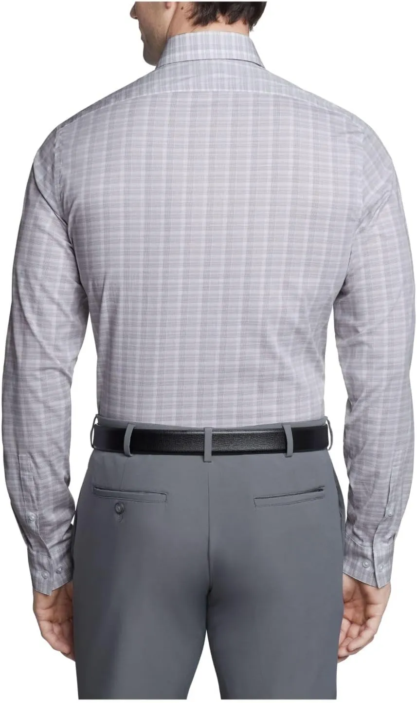 Calvin Klein Men's Dress Shirt Non Iron Stretch Slim Fit Check