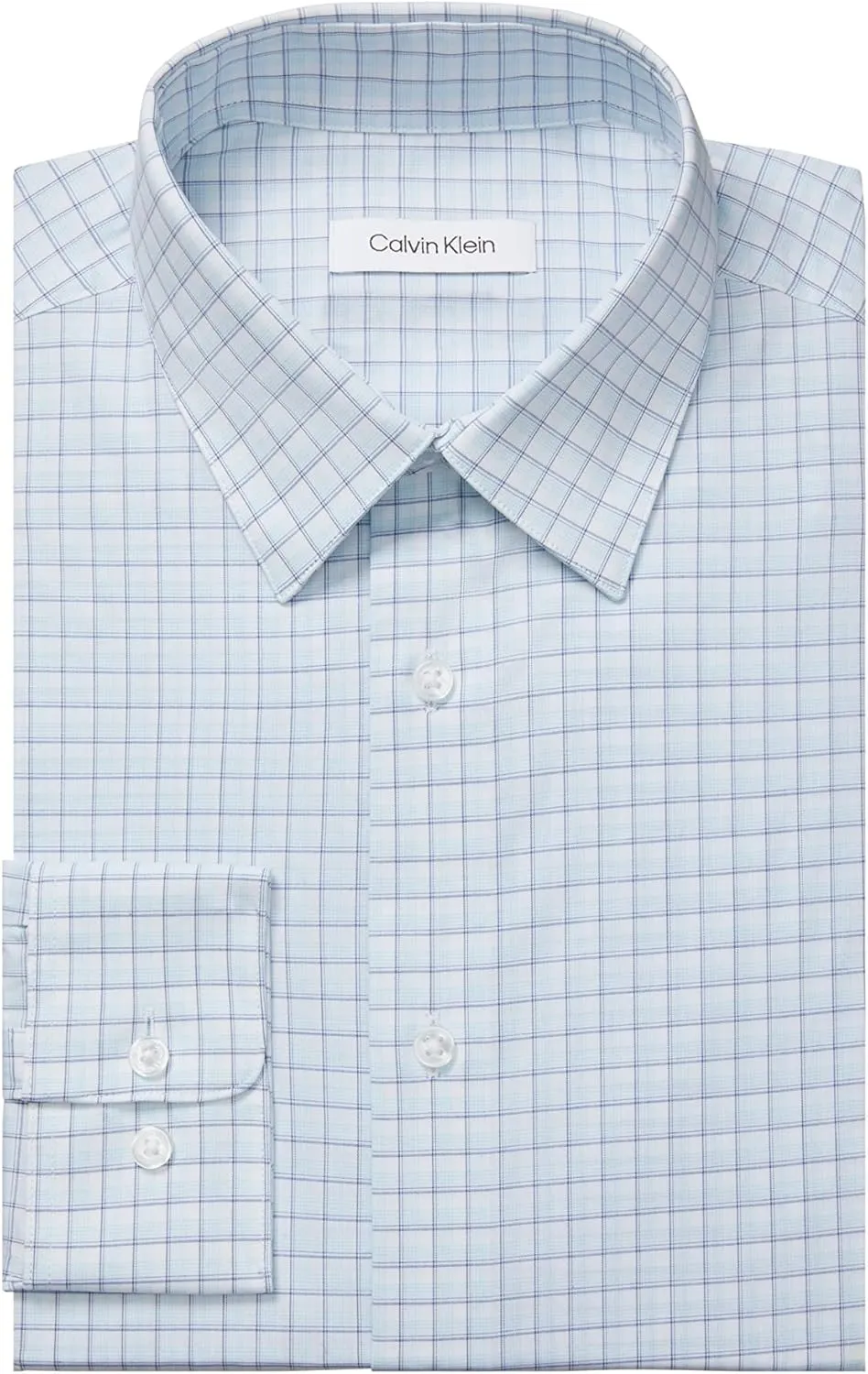 Calvin Klein Men's Dress Shirt Non Iron Stretch Slim Fit Check
