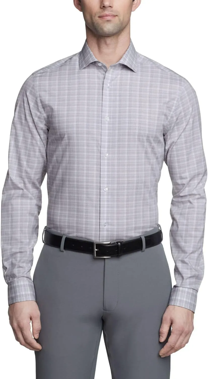 Calvin Klein Men's Dress Shirt Non Iron Stretch Slim Fit Check