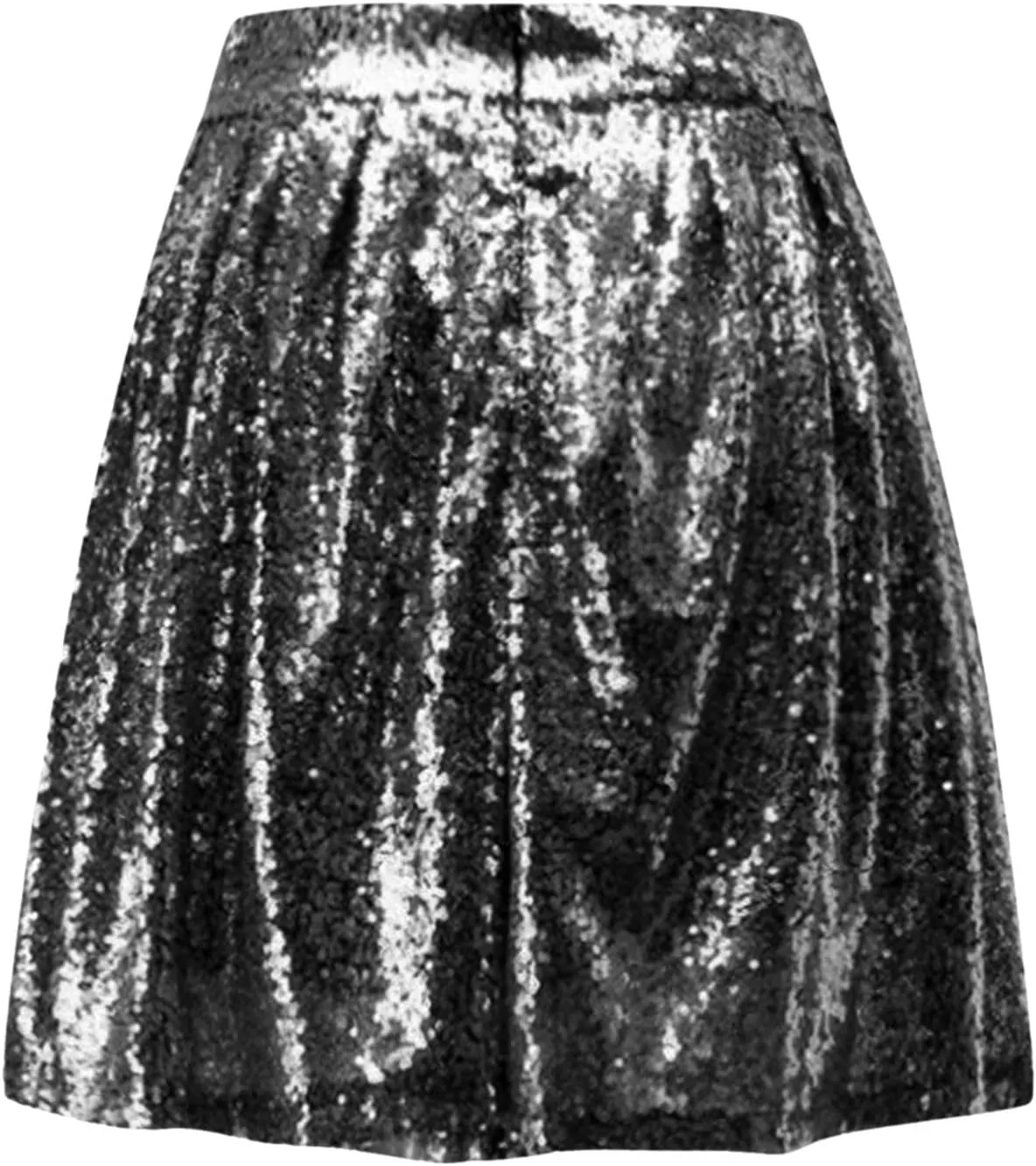 cooki Sequin Skirts for Women, Sexy Sparkly Mini Pleated Skirt Womens Glitter High Waist Short Skirt for Holiday Party