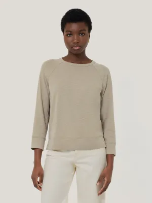 Cotton Luxe Raglan Tee | Grey