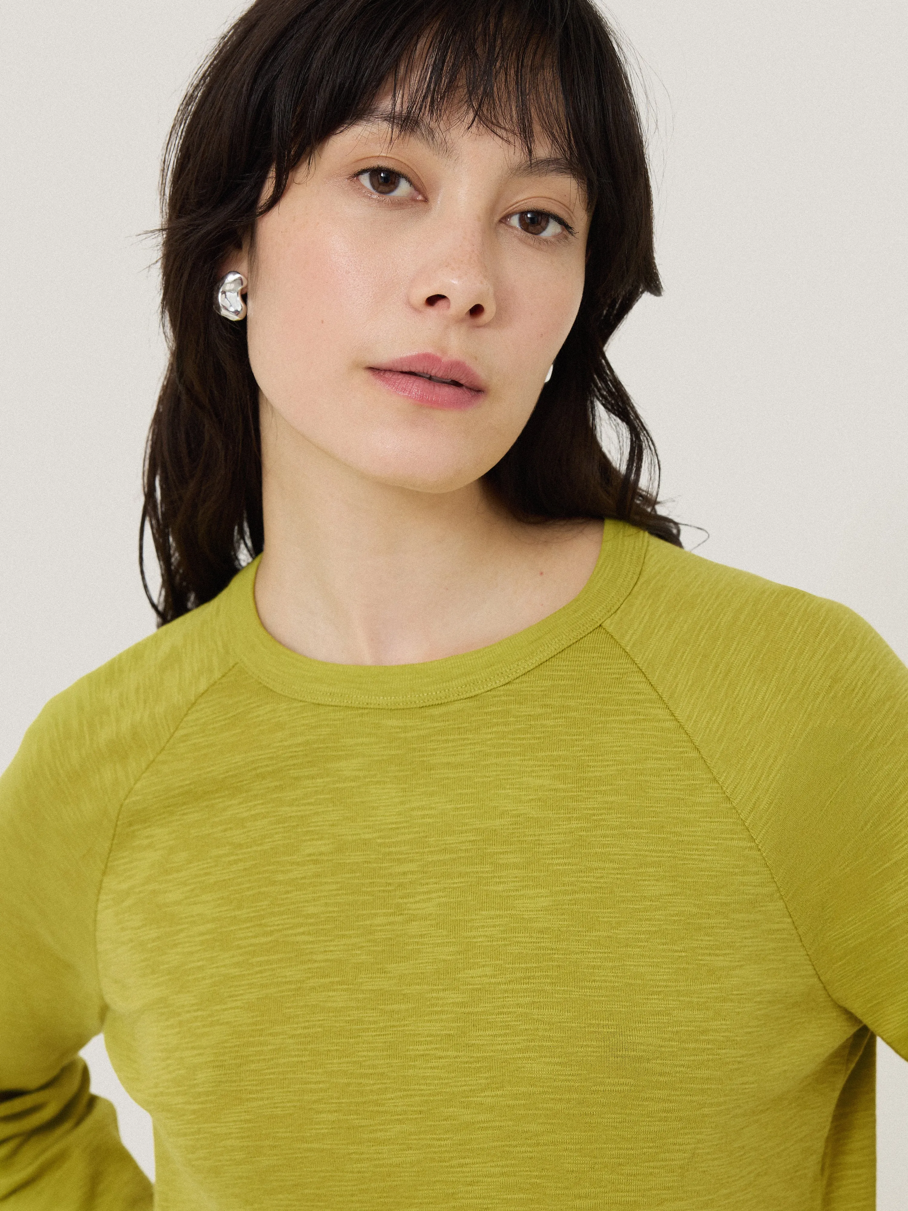 Cotton Luxe Raglan Tee | Key Lime