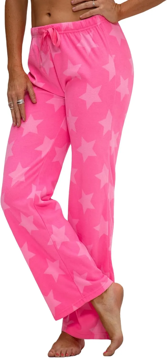 DEVOPS 2 Pack Women's Buffalo Plaid Plush Fleece Pajama Pants Sleepwear