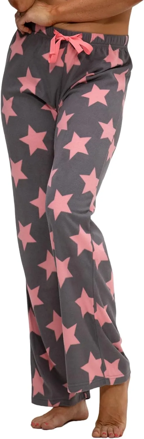 DEVOPS 2 Pack Women's Buffalo Plaid Plush Fleece Pajama Pants Sleepwear