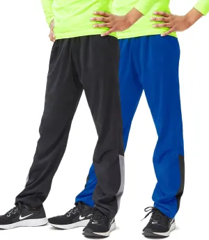 DEVOPS Boys Active Performance Workout Athletic Training Pants [2 Pack]