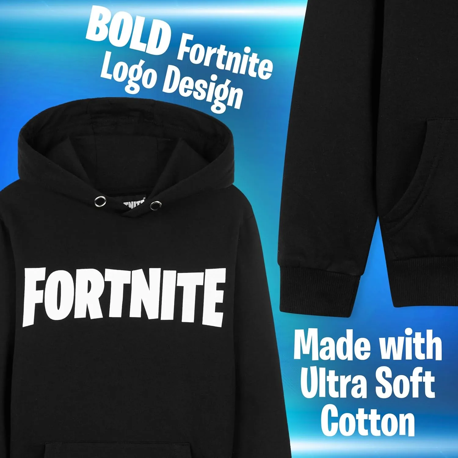 FORTNITE Hoodie For Boys, Kids Gaming Hooded Sweater, Official Gifts For Boys