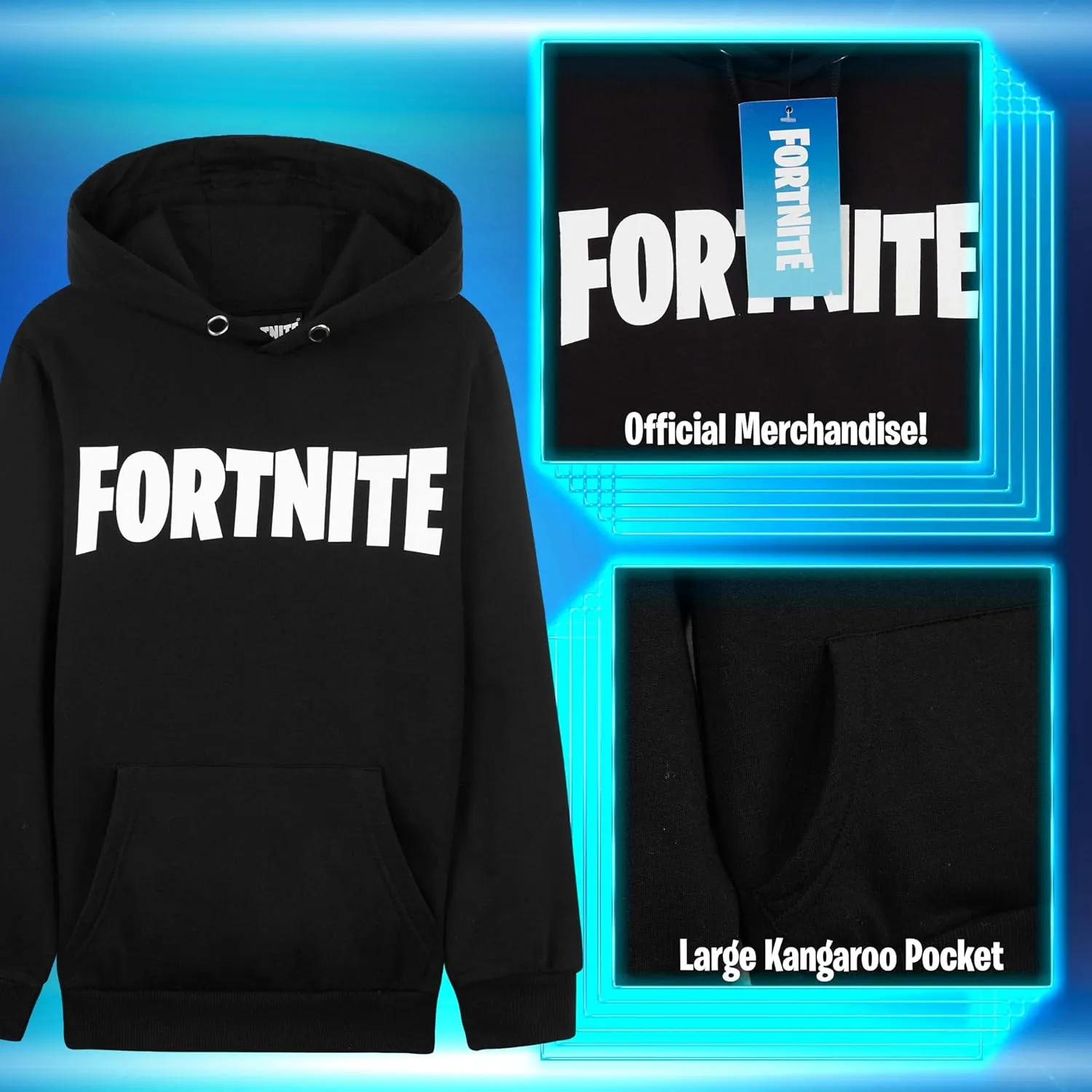 FORTNITE Hoodie For Boys, Kids Gaming Hooded Sweater, Official Gifts For Boys
