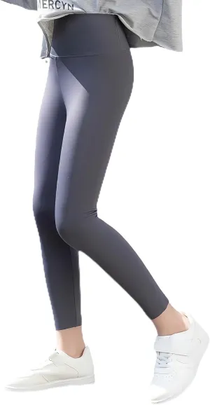 Girls Athletic Leggings High Waist Yoga Pants Dance Running Sports Tights