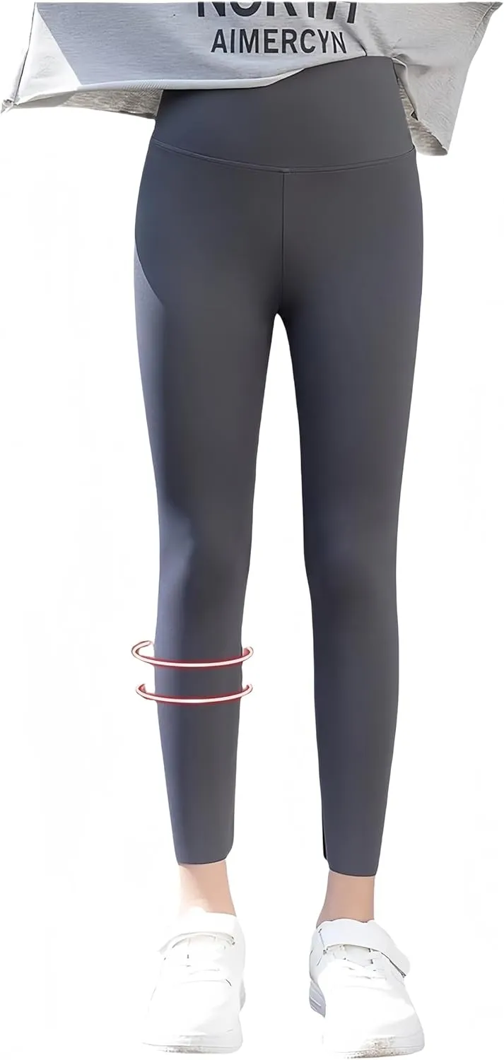 Girls Athletic Leggings High Waist Yoga Pants Dance Running Sports Tights
