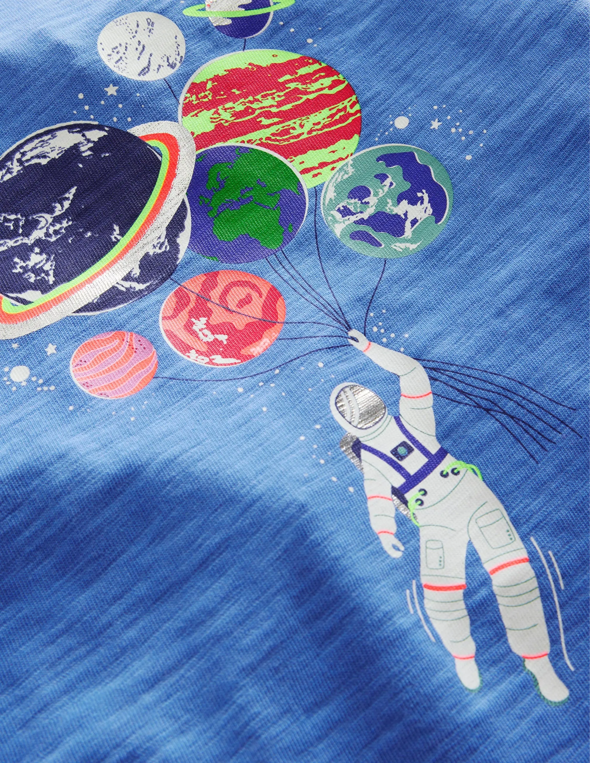 Glow Raglan T-shirt-Penzance Blue Space