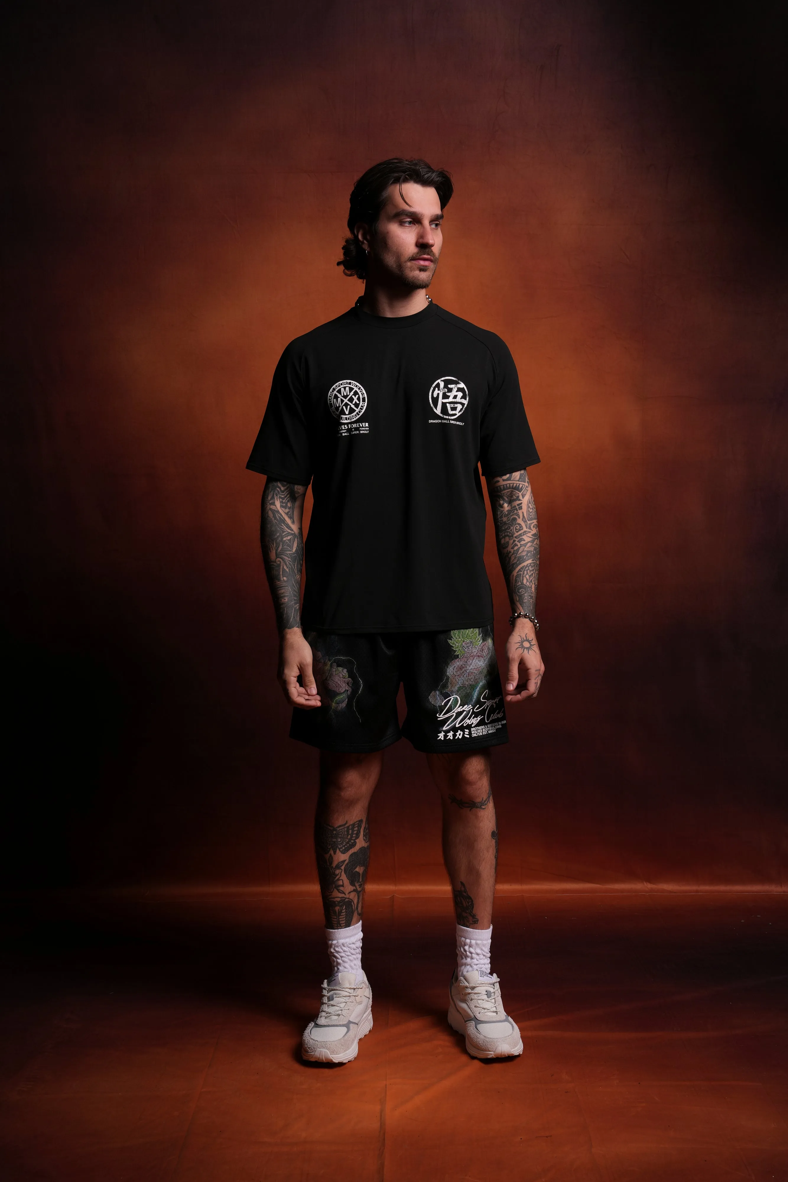 Go "Dry Wolf" S/S Raglan Tee in Black