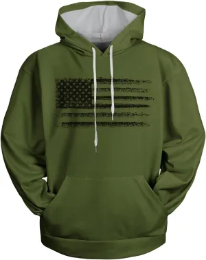 H HYFOL Graphic Hoodies for Men USA Flag American Patriotic Long Sleeve Pocket Pullover Sweatshirts