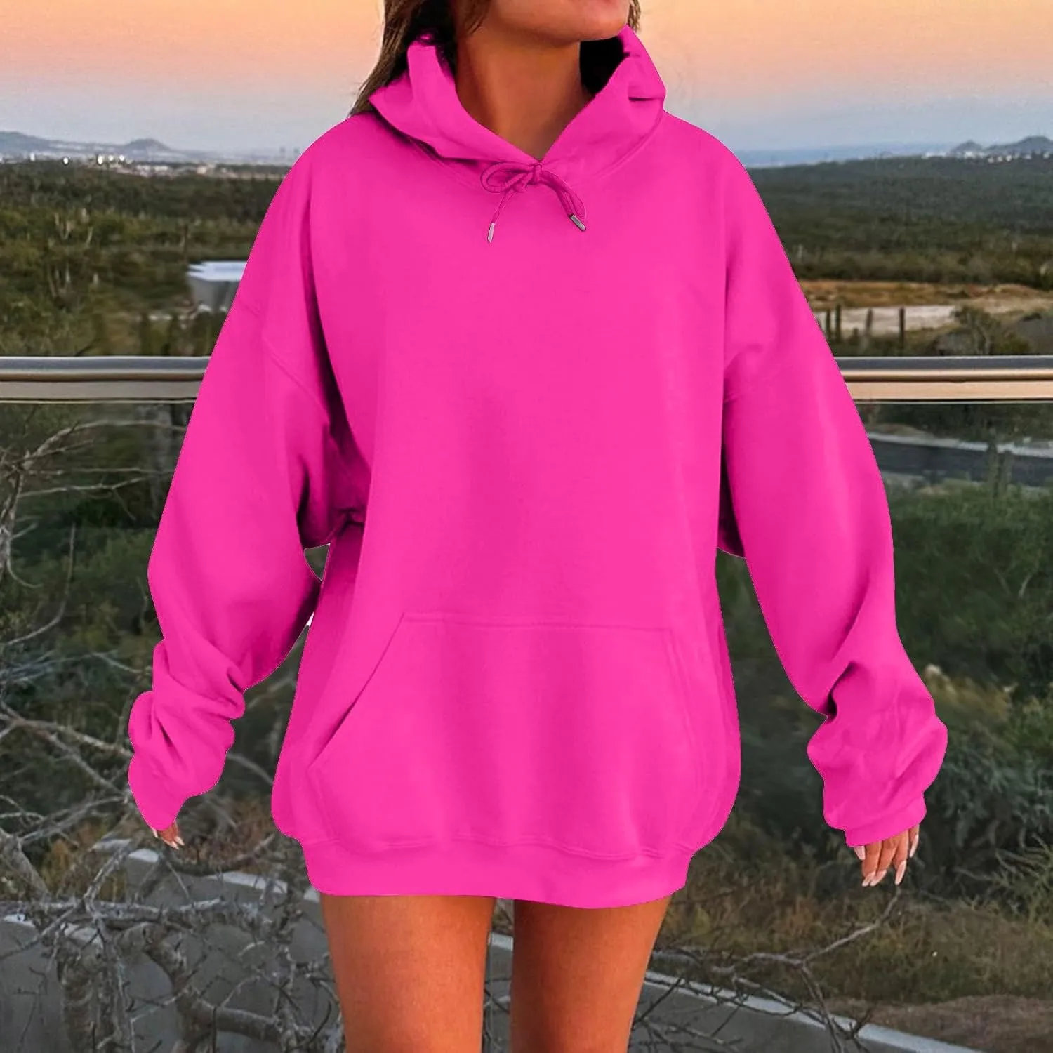 Hoodies for Women Oversized Long Sleeve Comfy Casual Basic Pullover Sweatshirts 2025 Fall Fashion Outfits