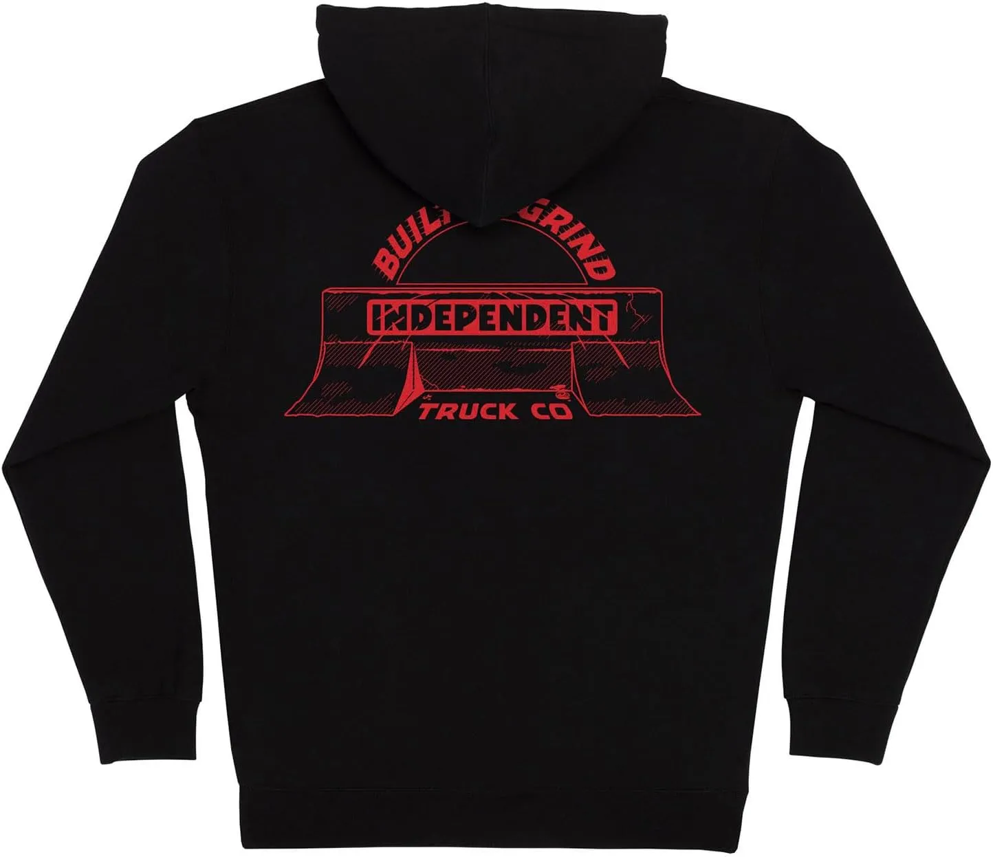 INDEPENDENT Truck Company Bar-rier Zip Hooded Heavyweight Sweatshirt Black Lg Mens