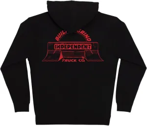 INDEPENDENT Truck Company Bar-rier Zip Hooded Heavyweight Sweatshirt Black Lg Mens