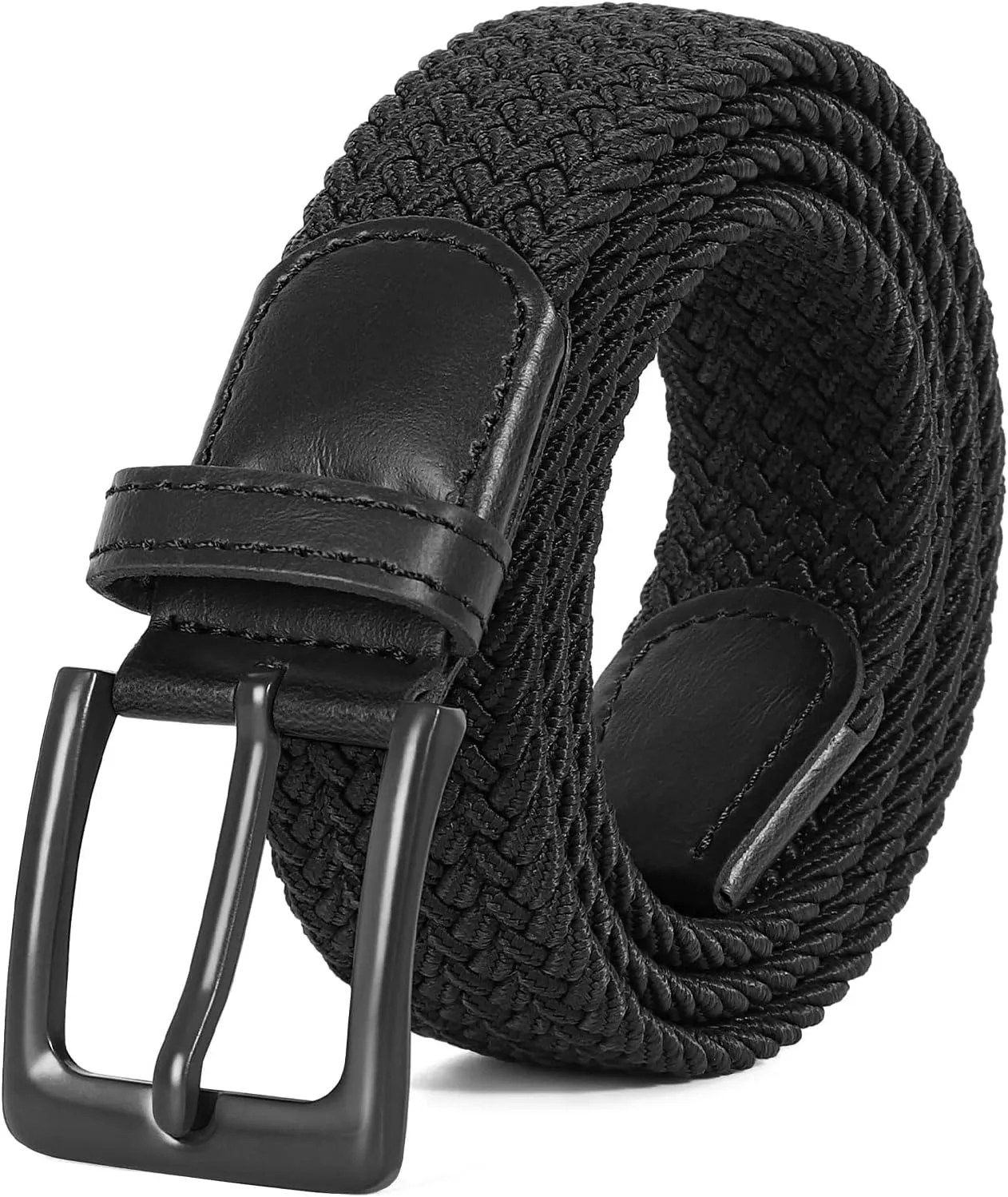 JASGOOD Women Braided Woven Elastic Stretch Belt Men Golf Web Casual Belt for Pants Jeans