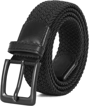 JASGOOD Women Braided Woven Elastic Stretch Belt Men Golf Web Casual Belt for Pants Jeans