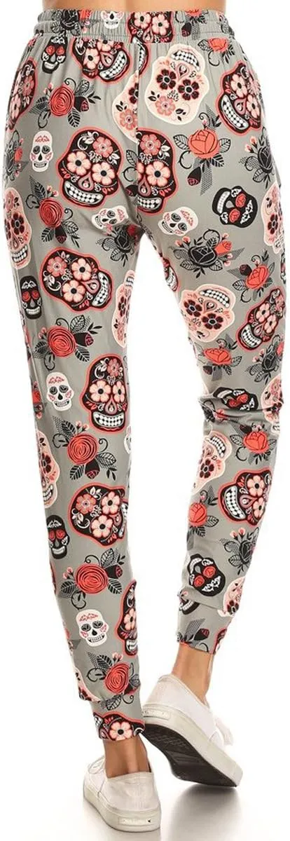 Leggings Depot Premium Women's Joggers Popular Print High Waist Track Pants (S-XL) BAT5
