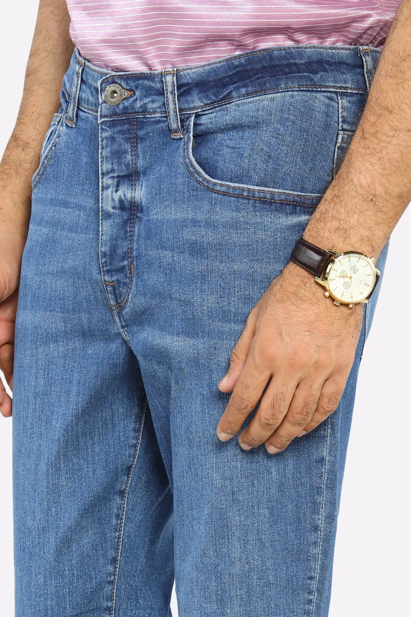 Light Blue Modern Slim Fit Jeans