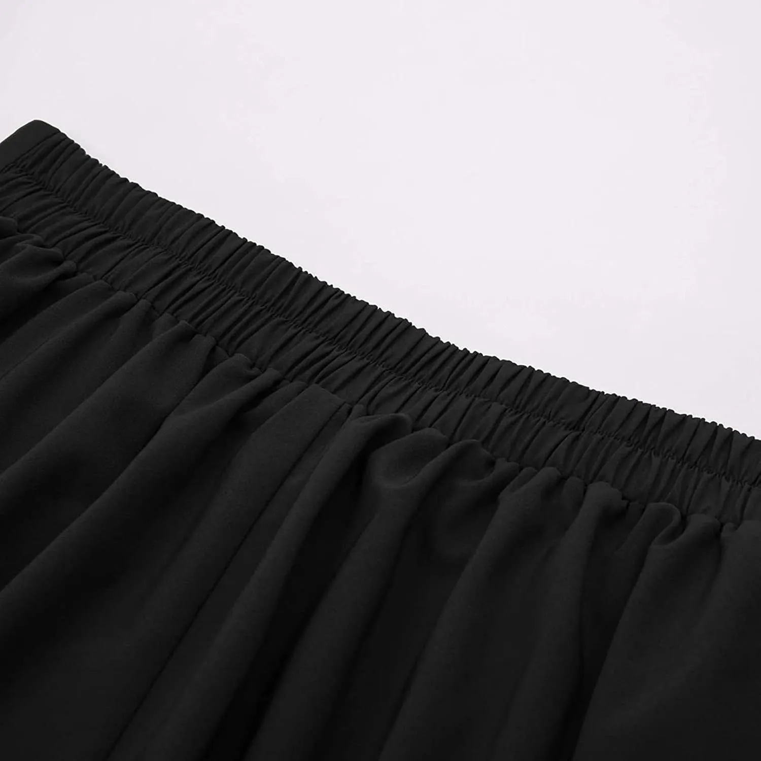 Long Skirts for Women Trendy Vintage Elastic High Waisted Pleated Midi Skirt Casual A Line Flowy Skirt