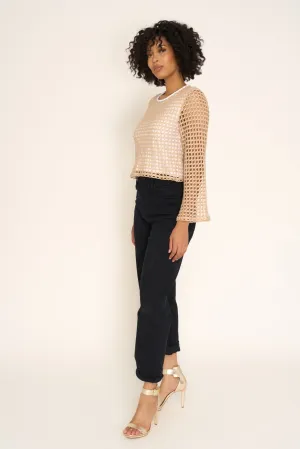 LS Fishnet Sleeves Raglan Tee