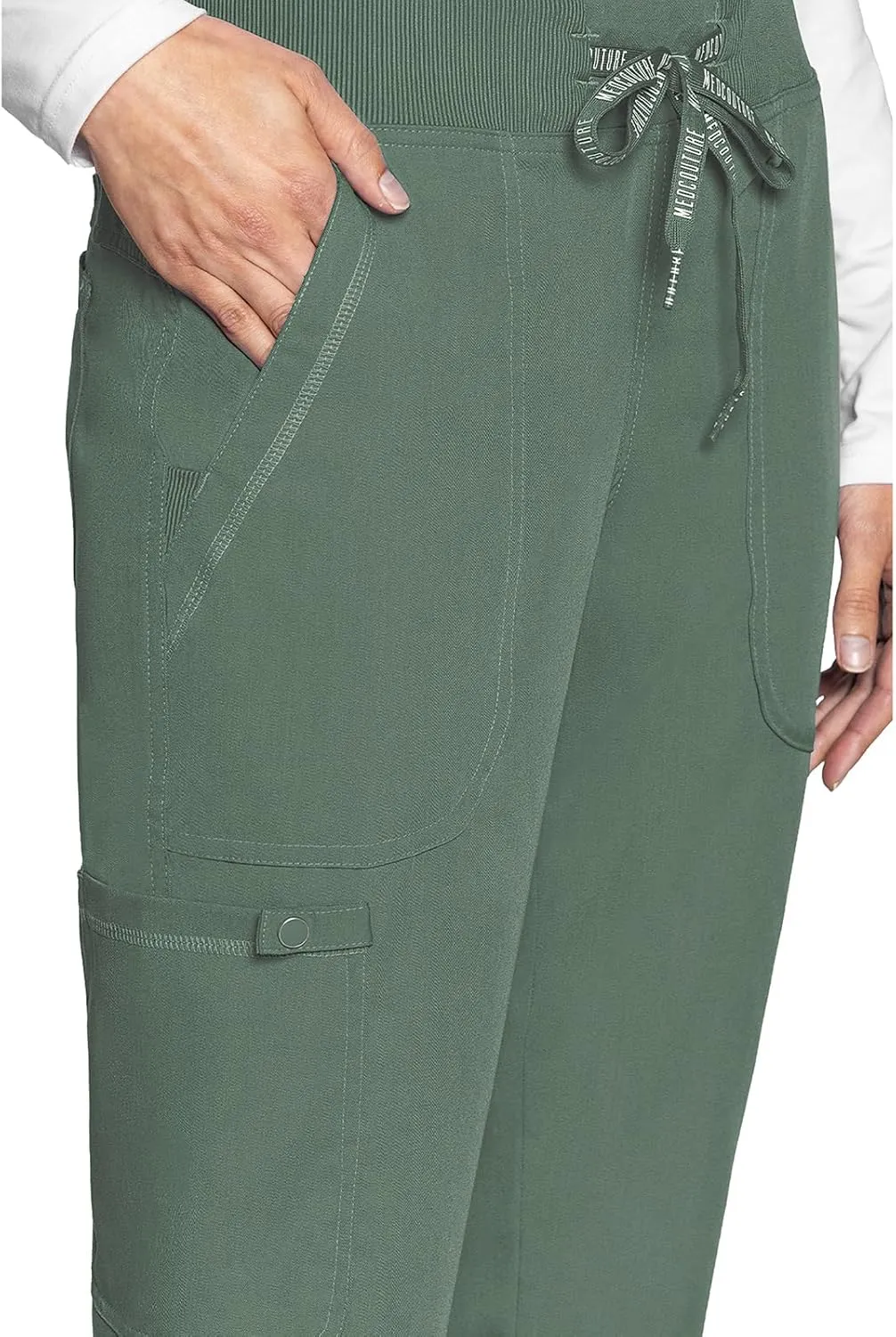 Med Couture Scrub Pants for Women Jogger Pant with 5 Pockets, Lightweight, Ultra Soft, 2-Way Stretch Fabric - MC7710