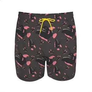 Men's Stretchy Elastic Waist Trunks Anglerfish Pattern Swim Trunks Vacation Travel Outdoor Sports Fitness