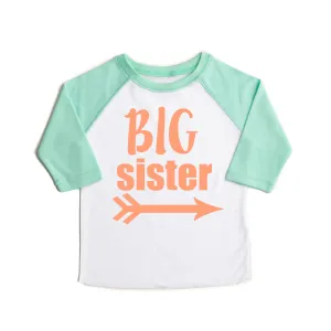 Mint Big Sister Raglan