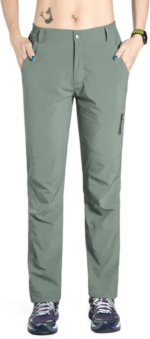 Nonwe Women's Quick Drying Lightweight Hiking Pants with Drawstring Hem