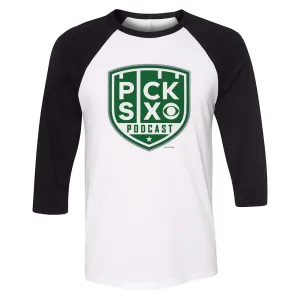 Pick Six Logo 3/4 Sleeve Baseball T-Shirt