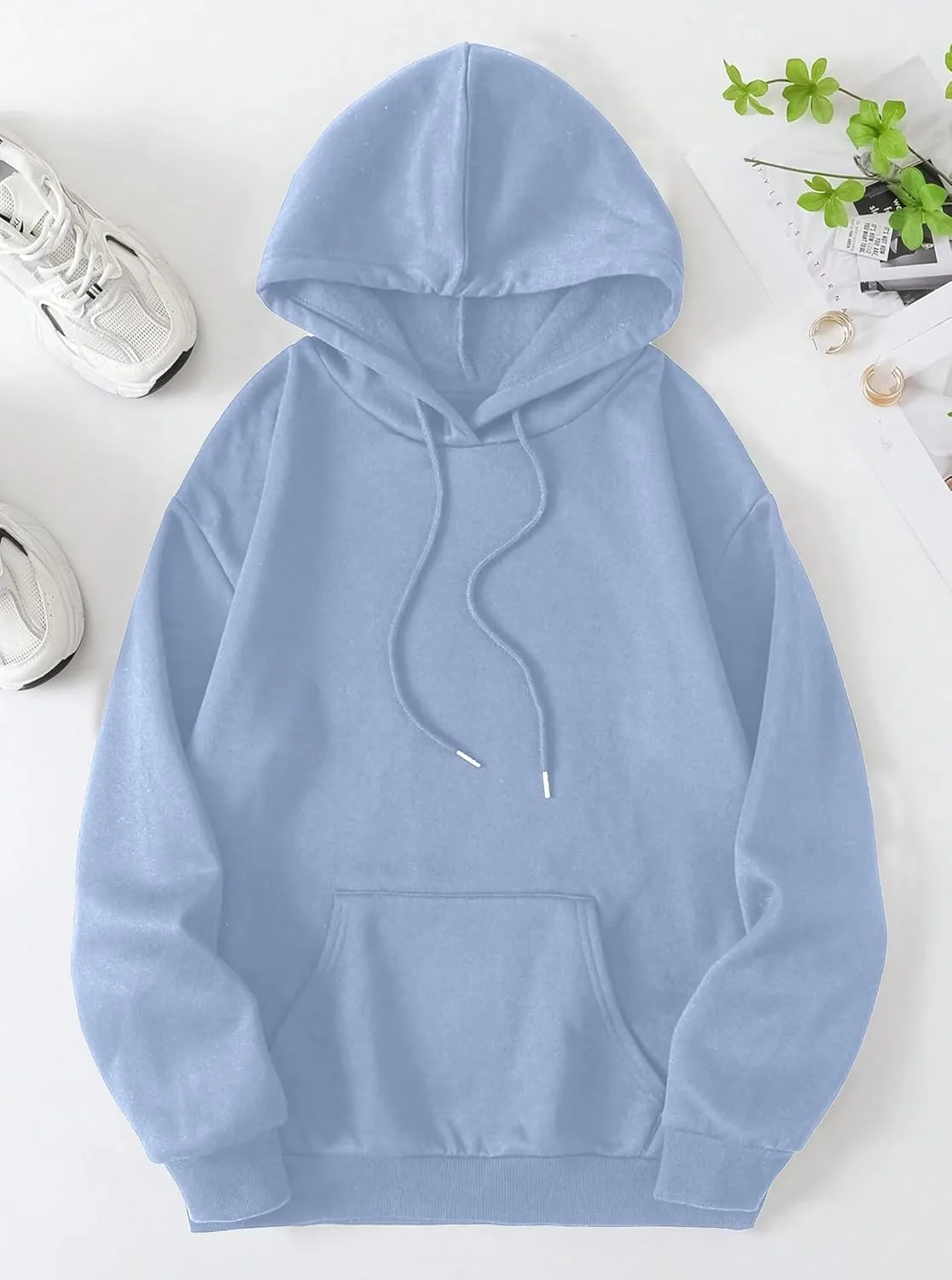 Remidoo Womens Oversized Graphic Hooded Long Sleeve Pullover Sweatshirts With Pocket
