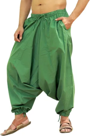 SARJANA HANDICRAFTS Men's Cotton Harem Yoga Baggy Genie Boho Pants