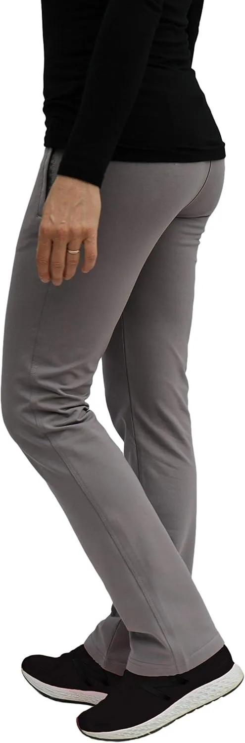 SCR SPORTSWEAR 28/30/32/34 Inseam Tall Petite Regular Plus Size S-4X Athletic Pants for Women with Zipper Pockets High Waist