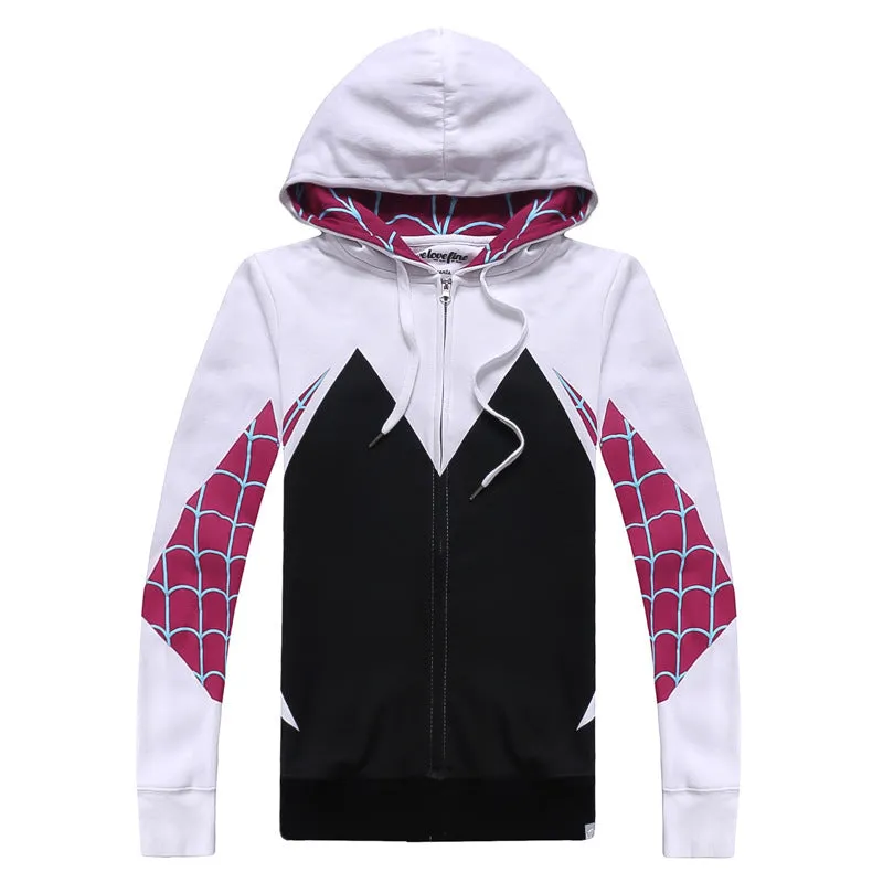 Spiderman Hoodies - Spiderman GWEN 3D Zip Up Hoodie
