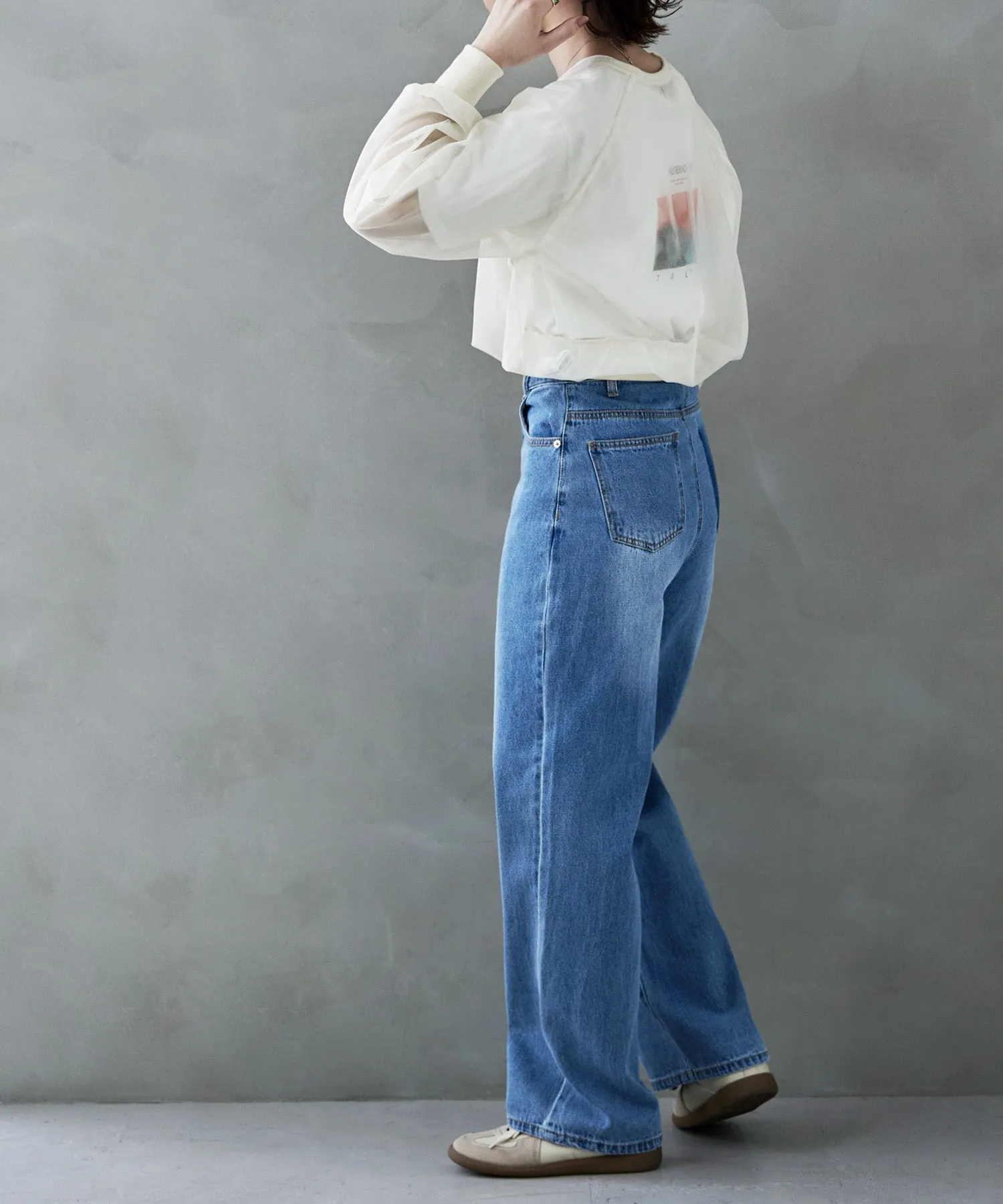 Tulle raglan sleeve tops