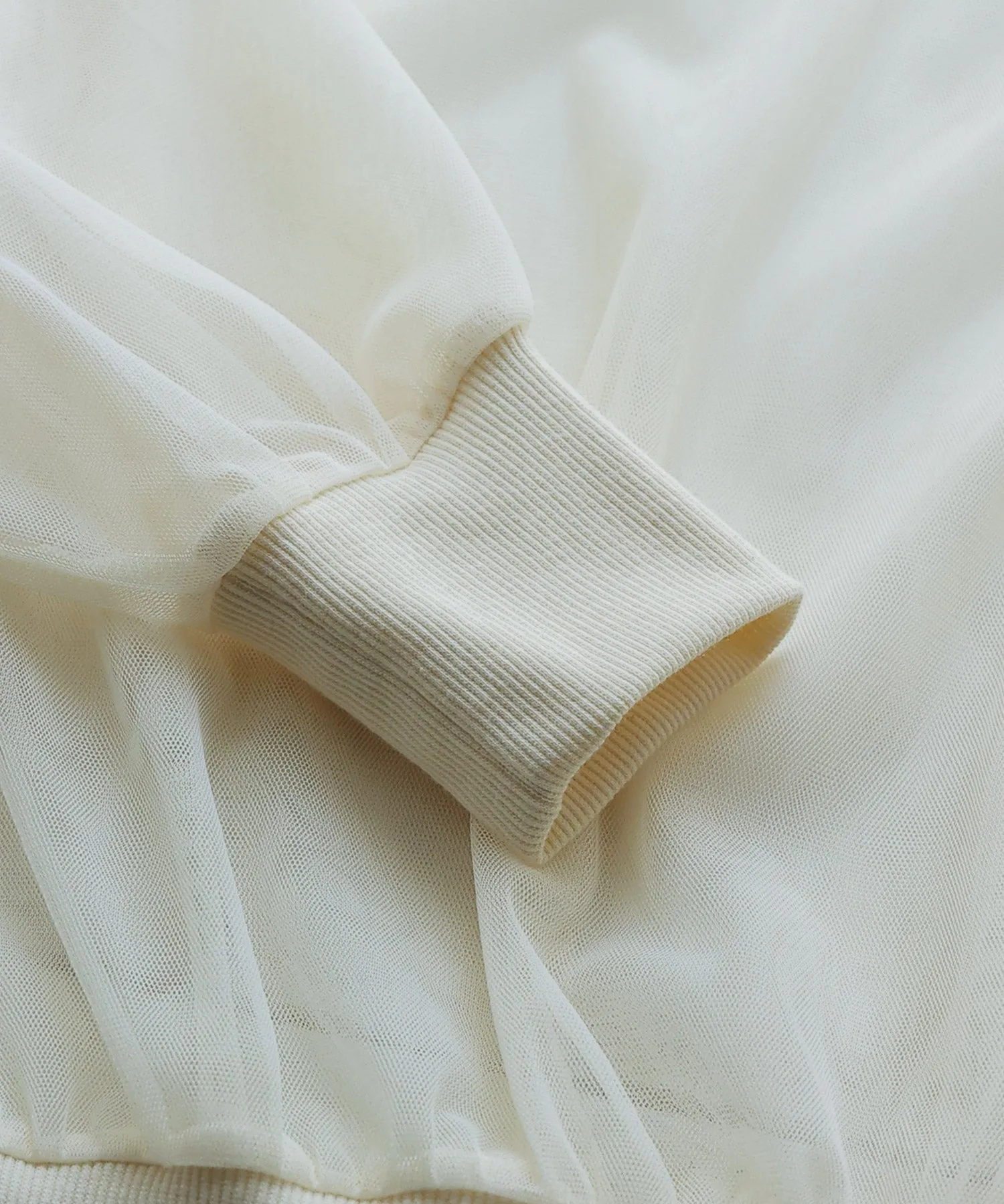 Tulle raglan sleeve tops