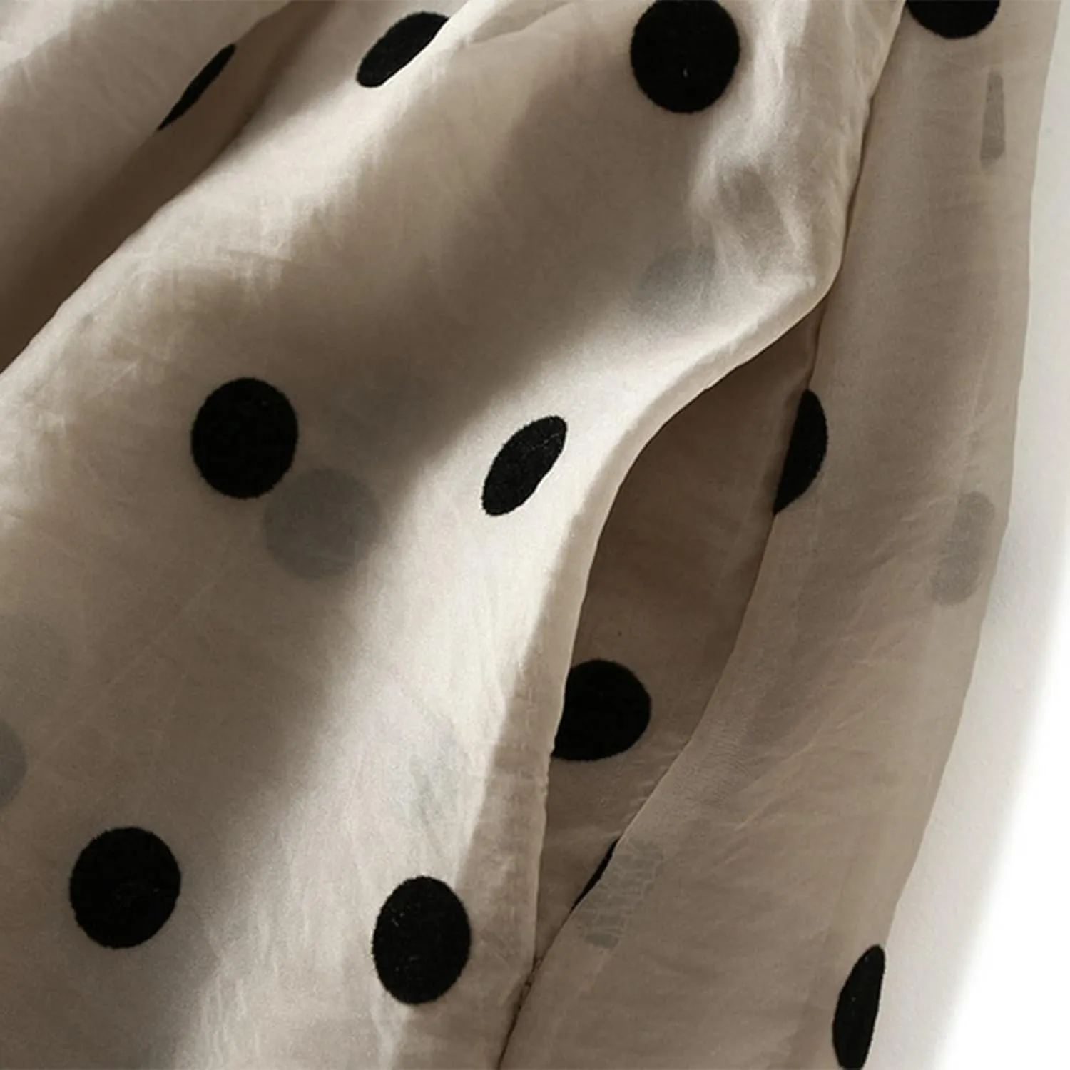 Womens Gauze Skirts Polka Dot Print A Line Swing Midi Skirt Summer Casual Boho Beach Skirts Resort Wear